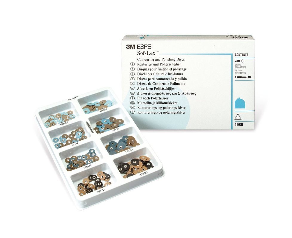 Sof-Lex Contouring and Polishing Kit, Pop-On, Assorted, 1/Pk, 1980