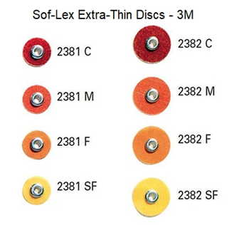 3M-Sof-Lex Contouring Finishing& Polishing Refill Discs(SofLex) 85/Bag 2381-2382