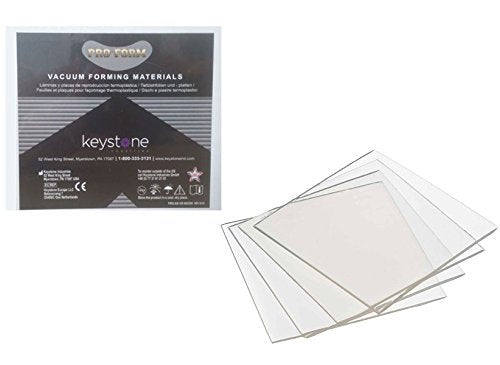 Proform Bleaching Tray Vacuum Forming Materials Soft Eva Clear .040 Square 25/Pkg #9596980 - Keystone Industries