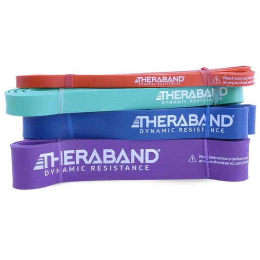 THERABAND High Resistance Bands, 4 Pk 15-50lbs