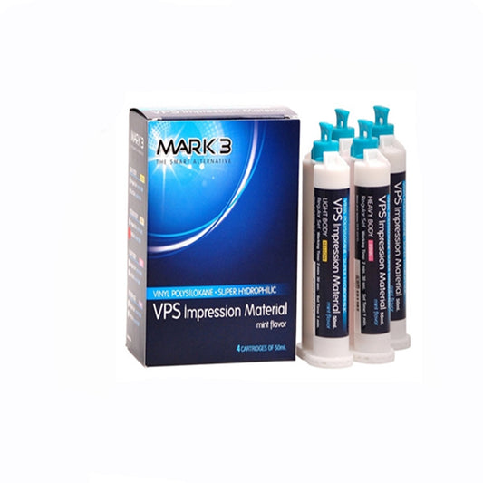 Mark 3,VPS Impression Materials Light-Medium-Heavy Body, 4x50ml Cartridges