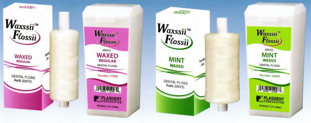 Dental Floss Waxed Mint , 200 YD/Roll- With Dispenser