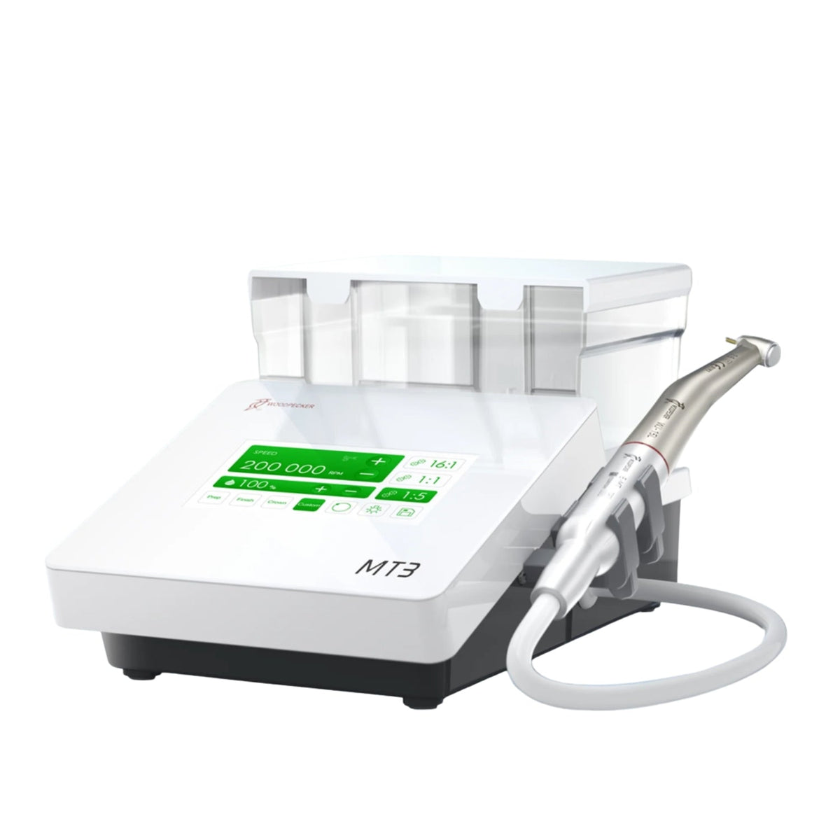 Woodpecker MT-3 electric dental motor with 750 mL self-contained water reservoir