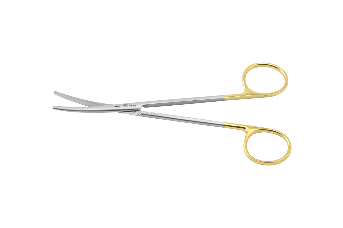 HiTeck Metzenbaum Fine (Delicate) Scissor, Curved, Blunt, Tungsten Carbide, 14.5CM