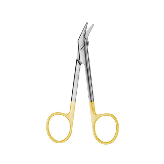 Universal Wire Cutting Notched Scissor, Angled, Tungsten Carbide, 1 Blade Serrated, 12CM