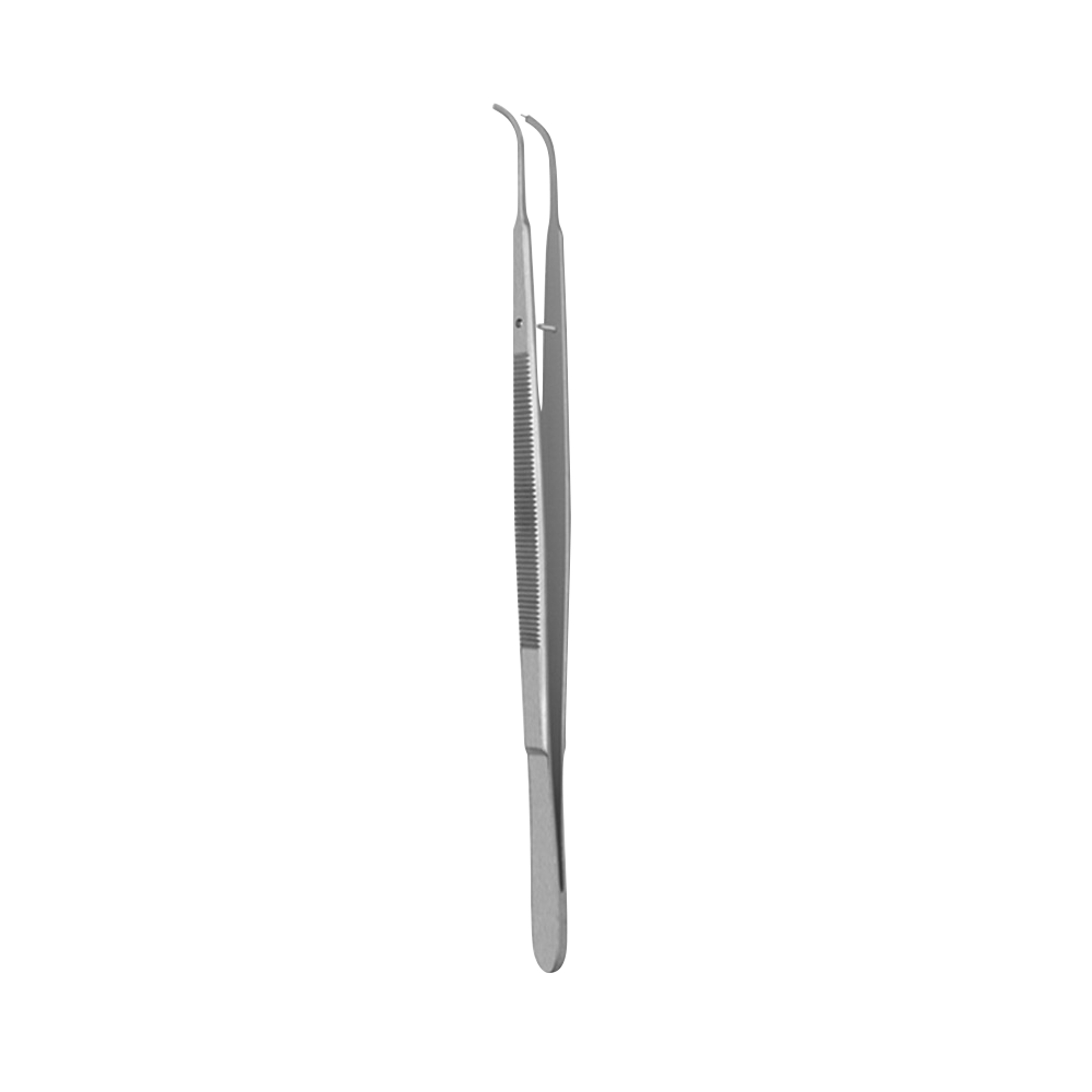 Gerald Tissue Forcep, 1x2 Teeth, Curved, 18CM