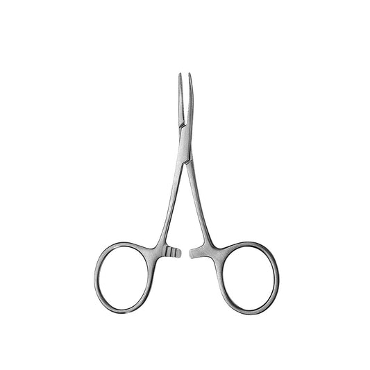 Hartman Mosquito Forcep, Serrated, Curved, 10CM