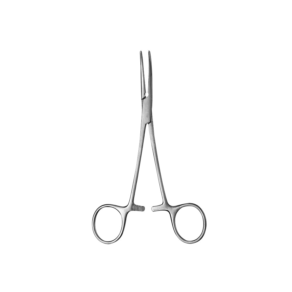 Kelly Artery Forcep, Half Serrated, Curved, 14CM