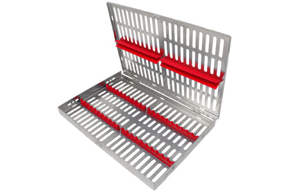 Sterilization Cassette for 20 Instruments - 260x180x22, W/O Lock, Non Detatchable