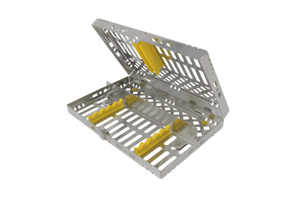 Sterilization Cassette for 5 Instruments, With Adjustable Accessory Area - 202x130x30, Detachable