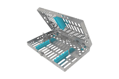 Sterilization Cassette for 5 Instruments, With Adjustable Accessory Area - 202x130x30, Detachable