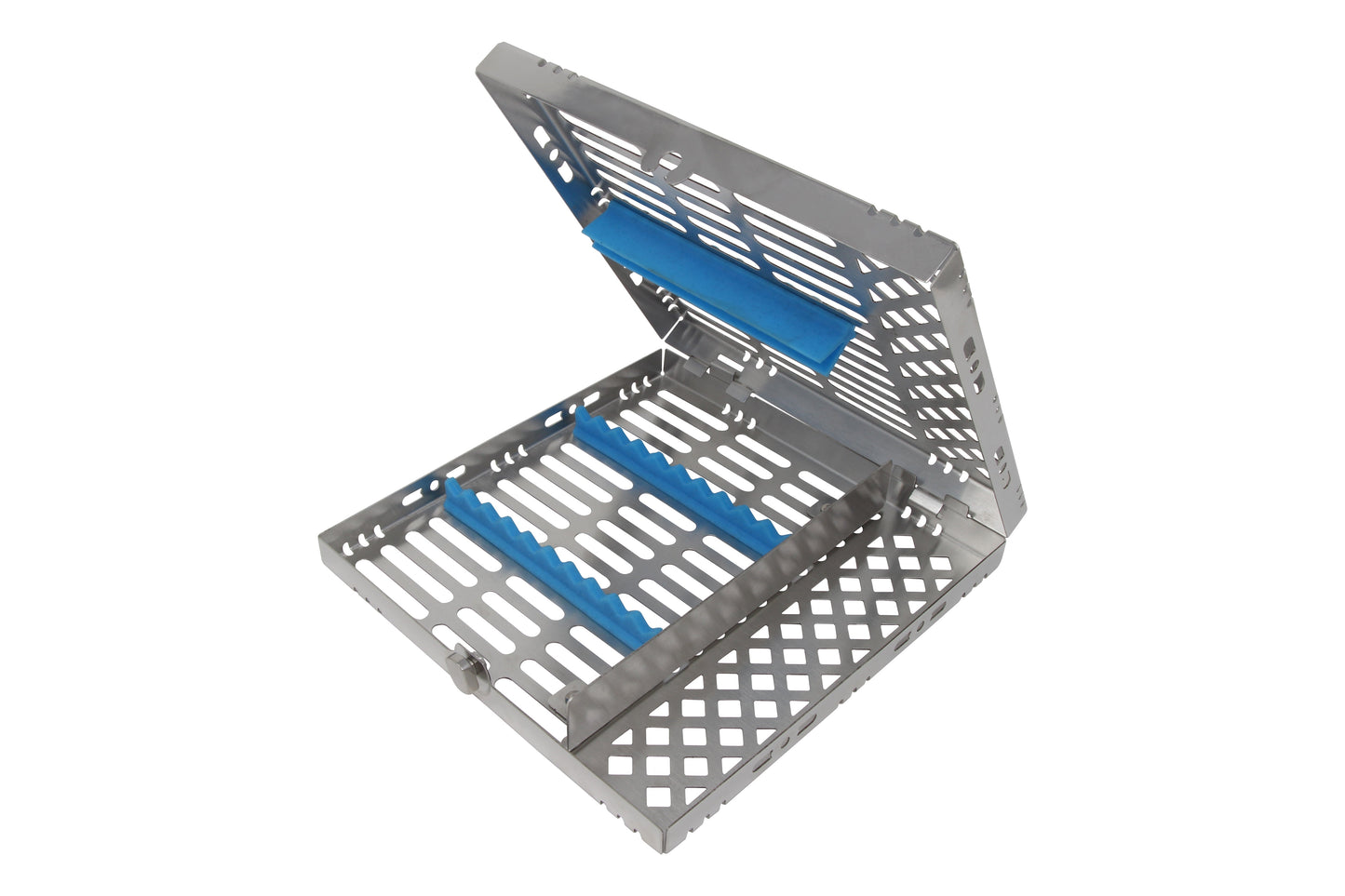 Sterilization Cassette for 10 Instruments, With Adjustable Accessory Area - 202x195x30 MM, Detachable