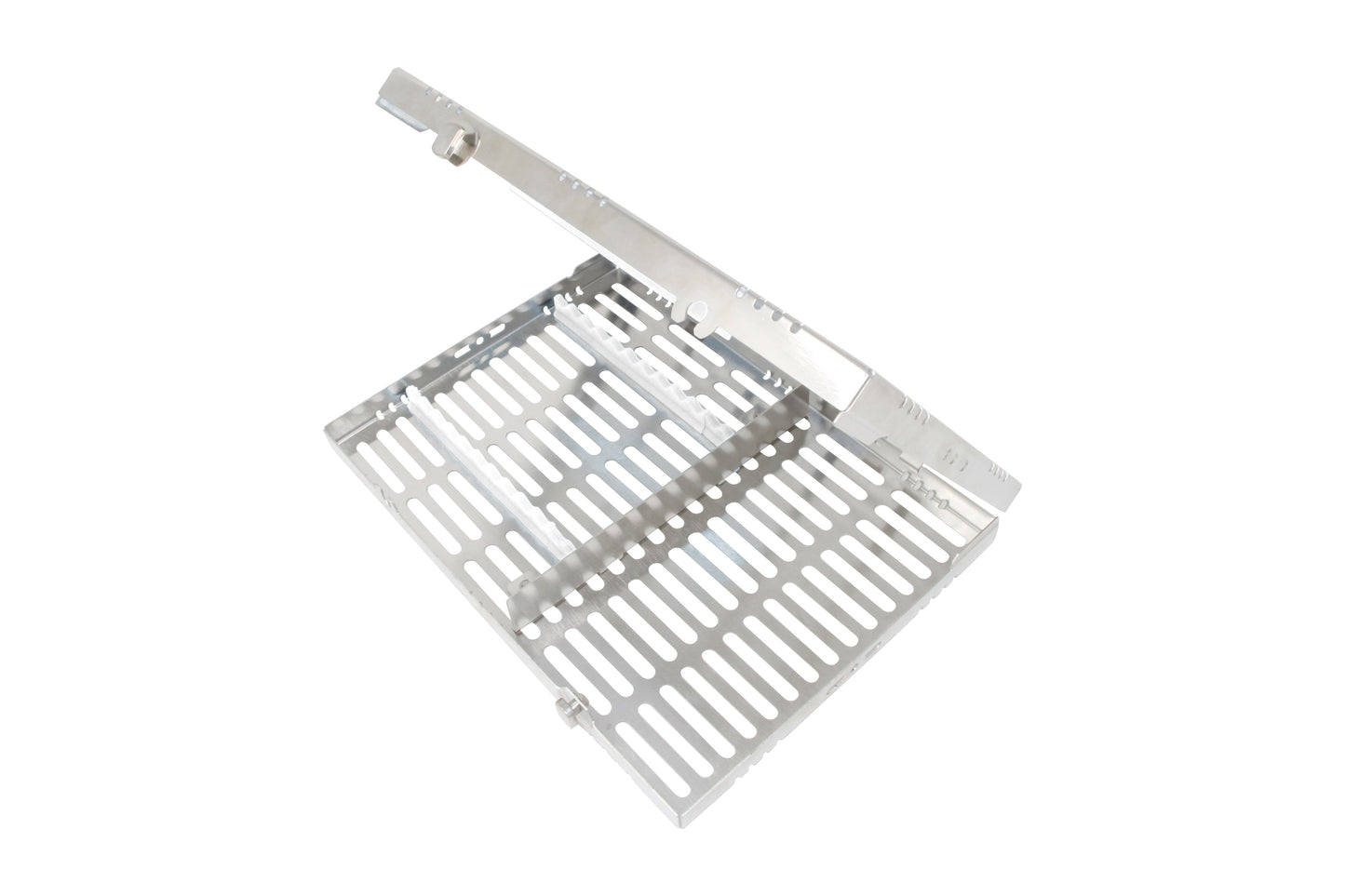 Sterilization Cassette for 12 Instruments, With Accessory Area, Detatchable - 280X202X30MM