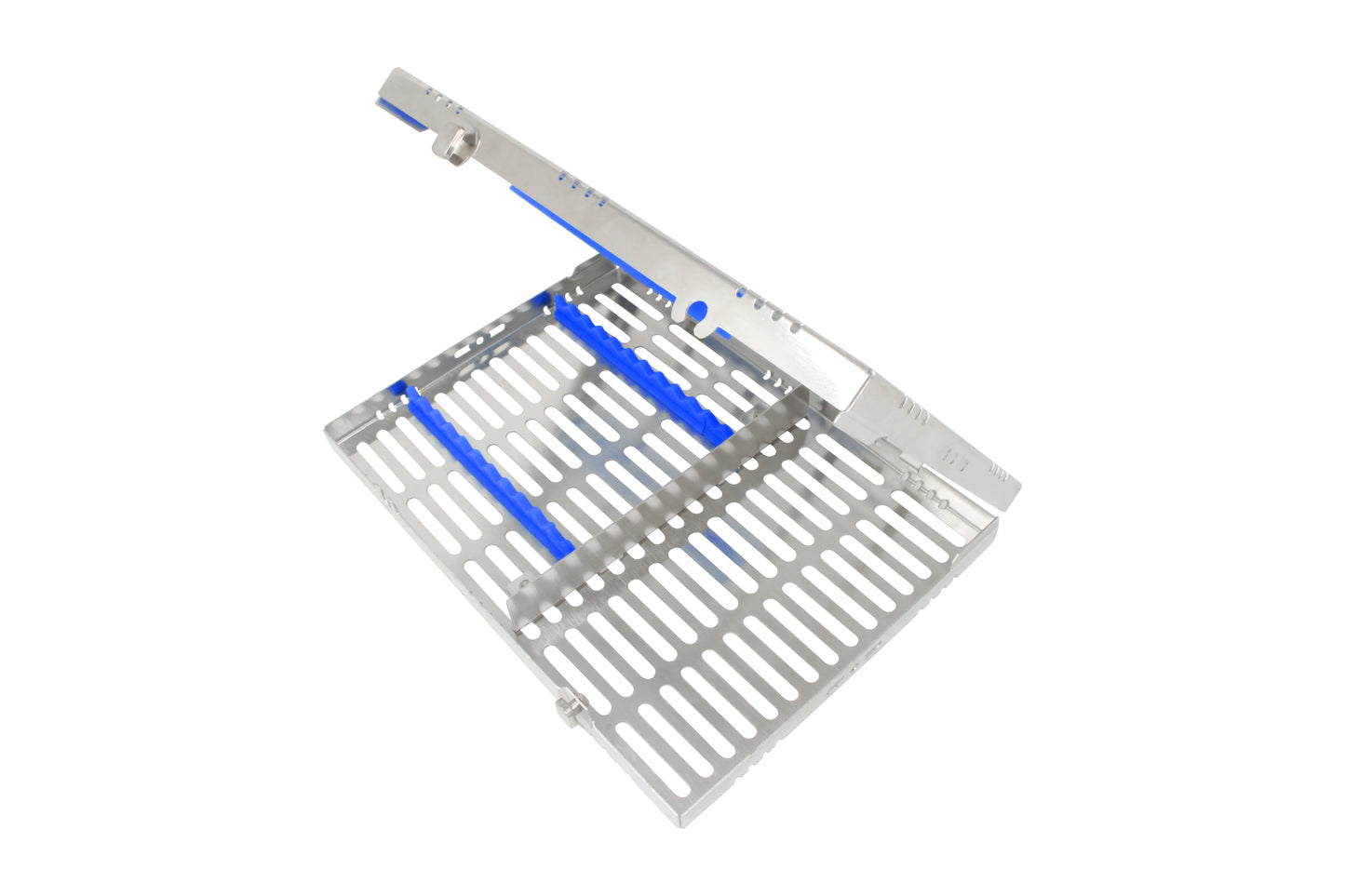 Sterilization Cassette for 12 Instruments, With Accessory Area, Detatchable - 280X202X30MM