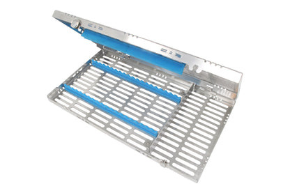 Sterilization Cassette for 20 Instruments, With Adjustable Accessory Area - 370x202x30, Detachable