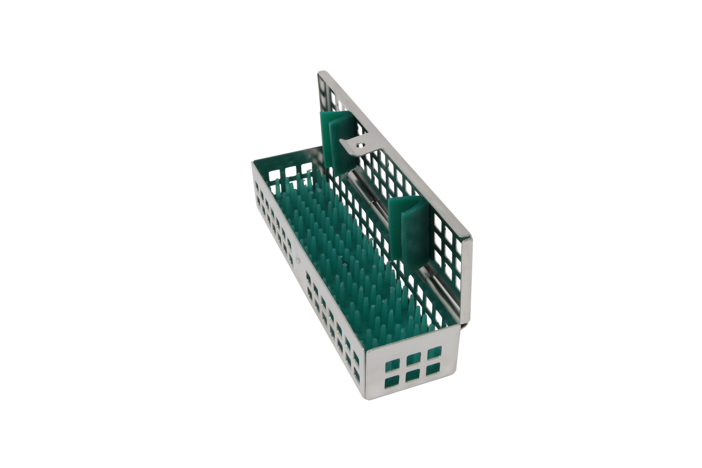 Sterilization Cassette for Clamps, Small Parts & Handpieces, With Silicone Mat - 150x40x30, Non Detachable