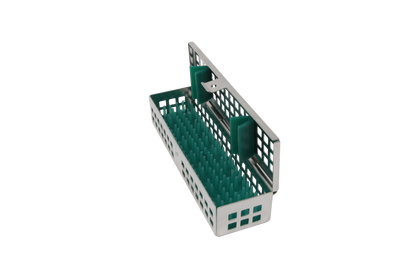 Sterilization Cassette for Clamps, Small Parts & Handpieces, With Silicone Mat - 150x40x30, Non Detachable